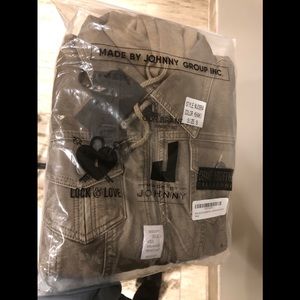 Lock & Love Faux Leather Jacket w removable hoodie